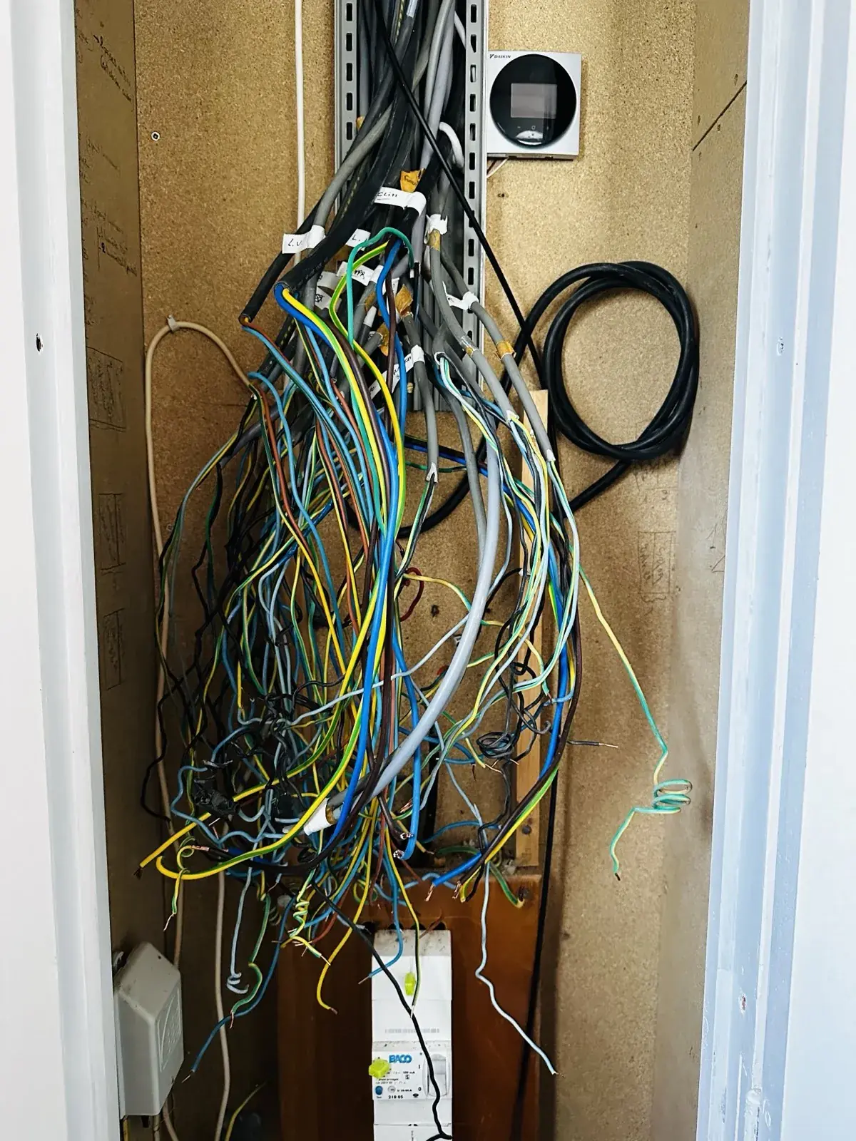 Câblage repéré pendant l'intervention